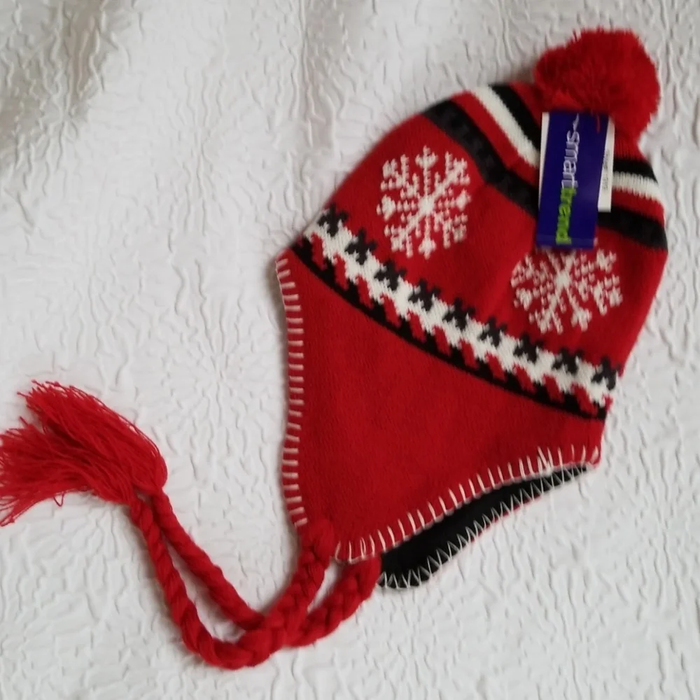 NWT Smarttrend Kids Ear Flap Knit Hat Set
